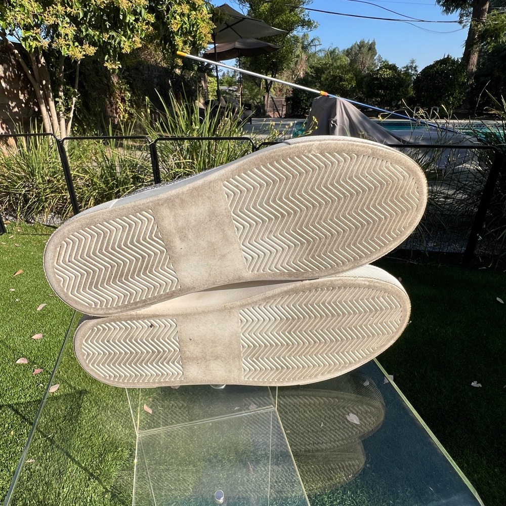 Betsey Johnson White Iridescent Crystal Platform Sneakers - Picture 6 of 7